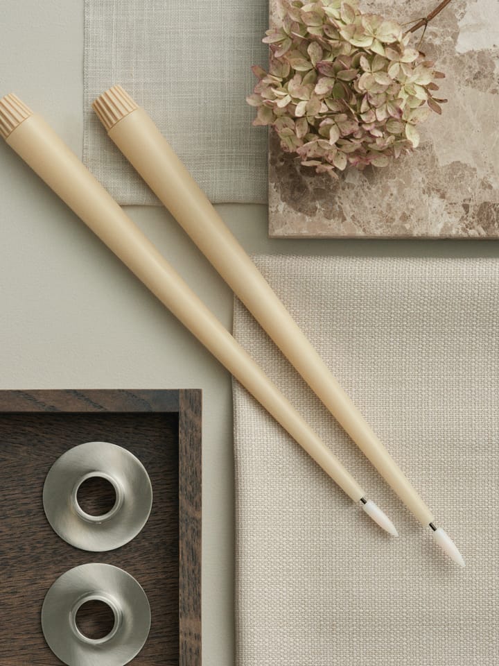 ester & erik taper kaars LED 30 cm 2-pack, 14 Pale ginger ester & erik