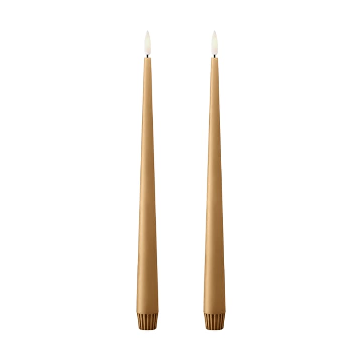 ester & erik taper kaars LED 30 cm 2-pack - 27 Almond butter - Ester & erik