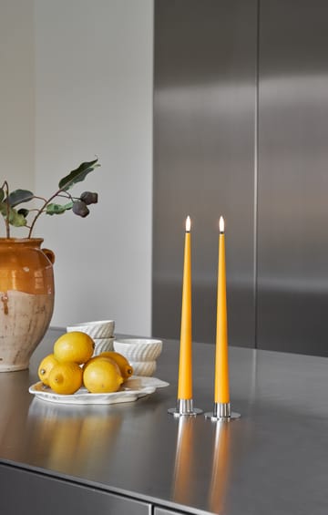 ester & erik taper kaars LED 30 cm 2-pack - 85 Mango - ester & erik