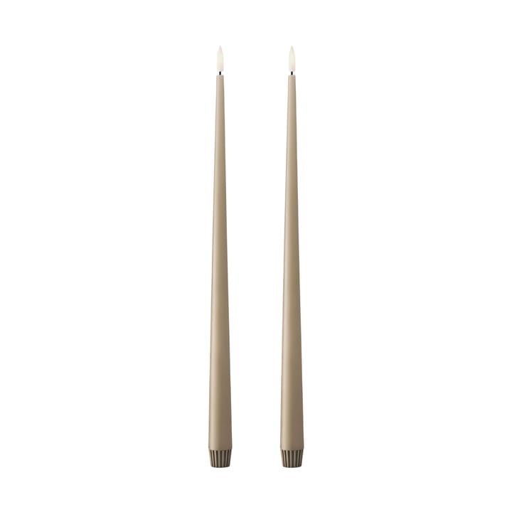 ester & erik taper kaars LED 40 cm 2-pack - 18 Nougat Note - Ester & erik