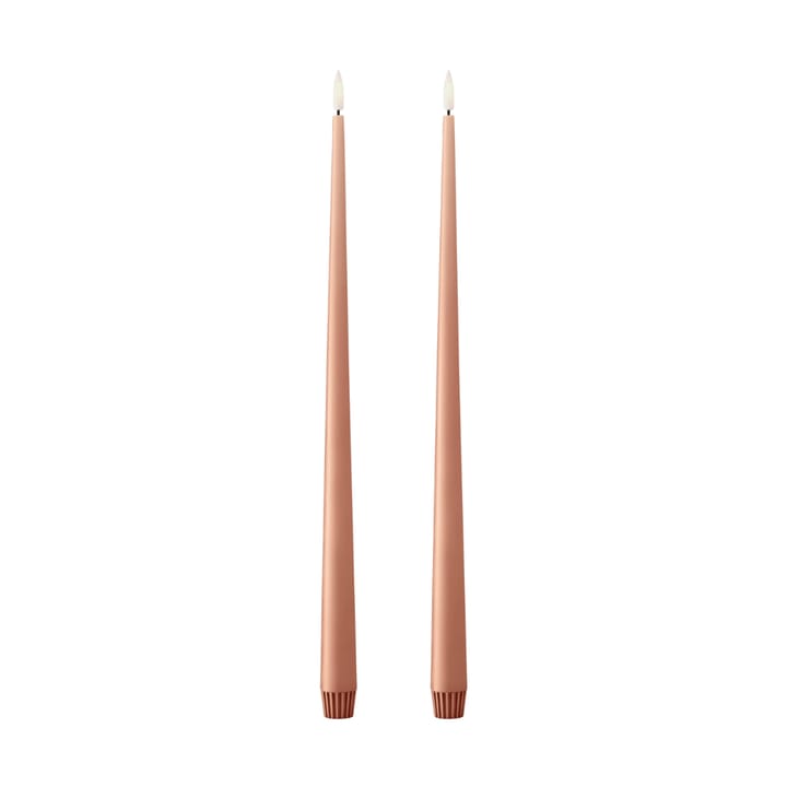 ester & erik taper kaars LED 40 cm 2-pack - 20 Rosy caramel - Ester & erik