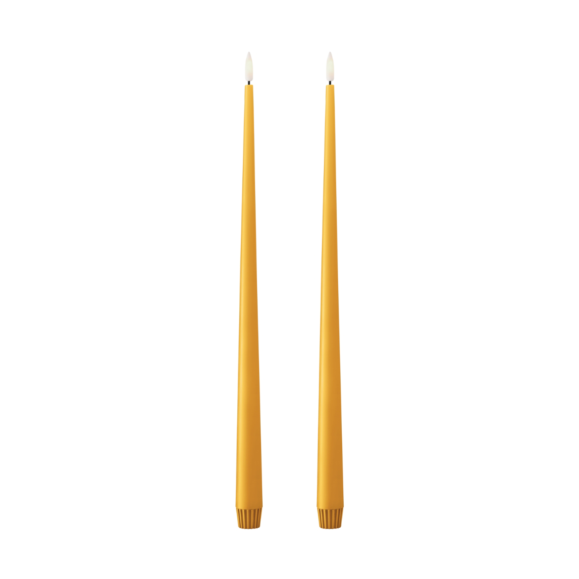 ester & erik taper kaars LED 40 cm 2-pack 85 Mango | Scandinavisch Interieur | Lichtsnoeren & decoratieve verlichting | Geel