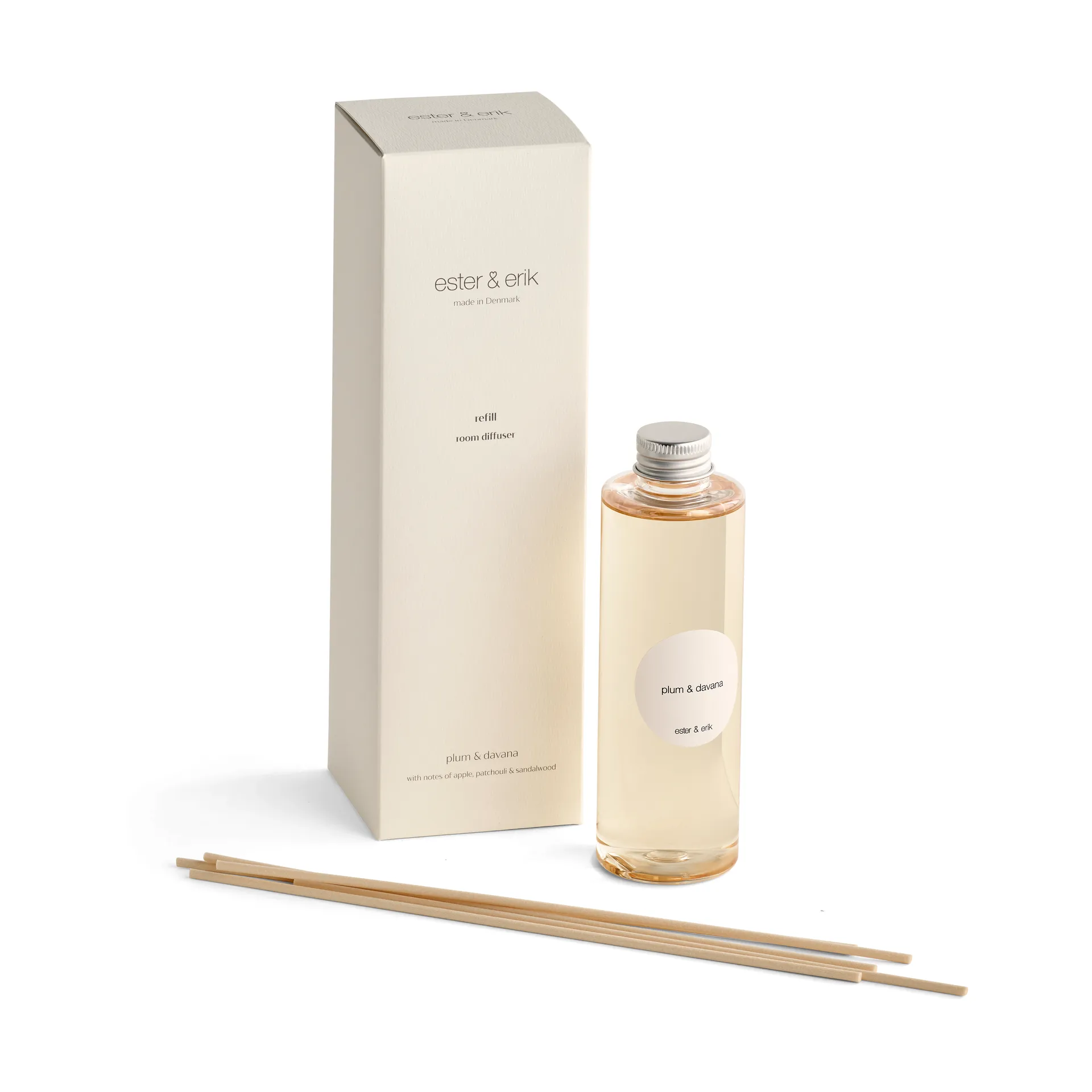 Refill ester & erik geurstokjes, Plum & davana ester & erik