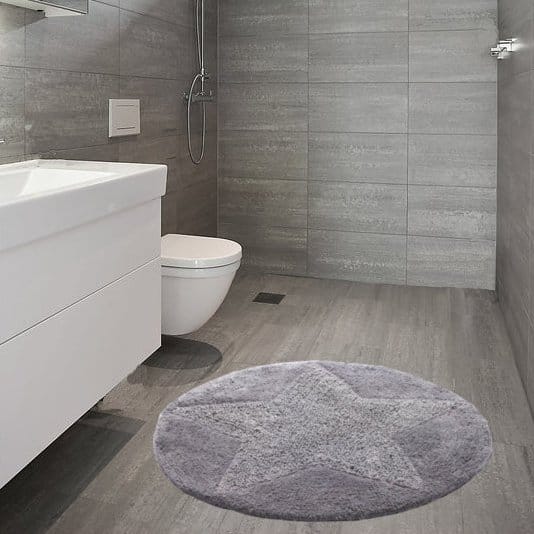 Etol star vloerkleed rond, grafietgrijs Etol Design