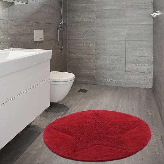 Etol star vloerkleed rond, rood Etol Design