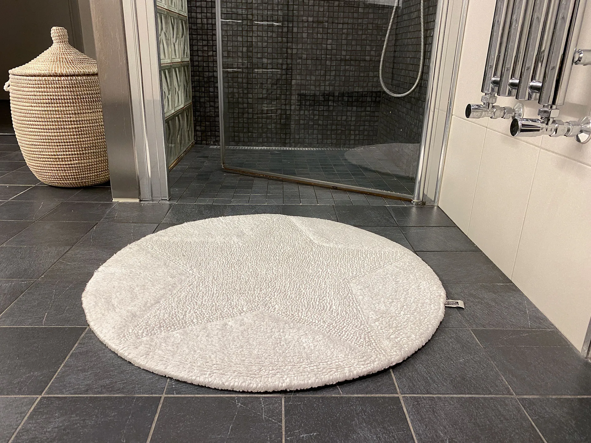 Etol star vloerkleed rond, wit Etol Design