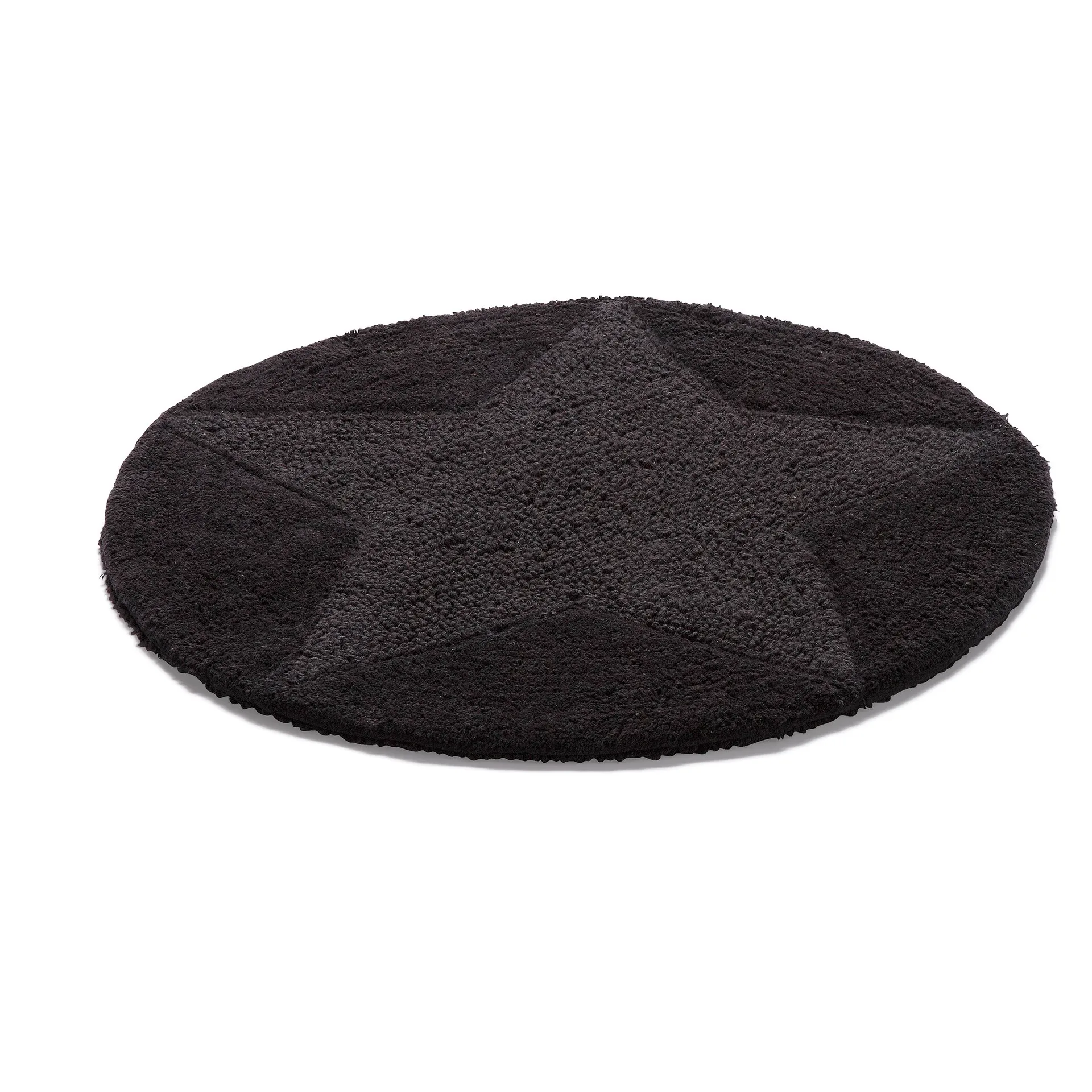 Etol star vloerkleed rond, zwart Etol Design