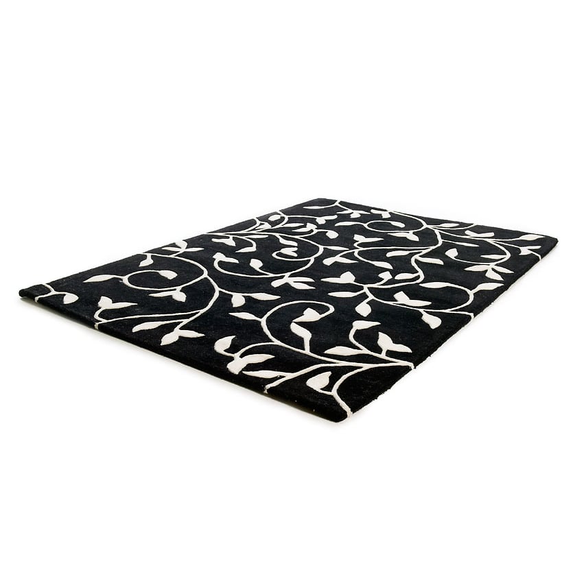 Etol Design Grow vloerkleed zwart-wit 140 x 200 cm.