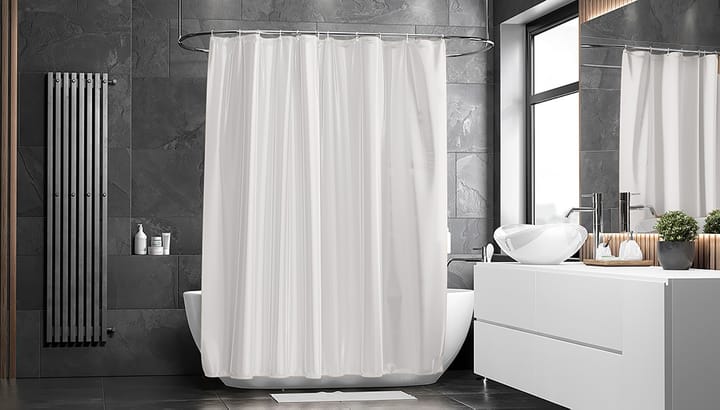 Match douchegordijn 200 x 240 cm. (extra lang), wit Etol Design