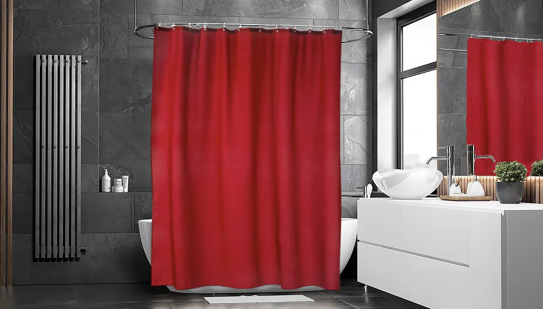 Match Douchegordijn 200x240 cm, extra hoog (rood) Etol Design