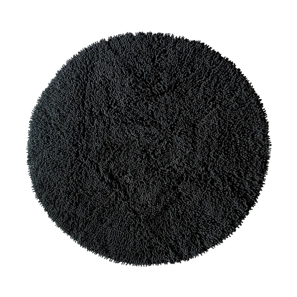 Rasta vloerkleed rond Ø120 cm, Zwart Etol Design
