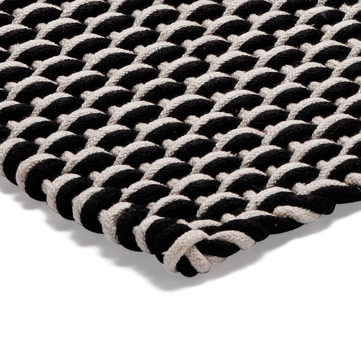 Rope vloerkleed zwart, 50 x 80 cm. Etol Design