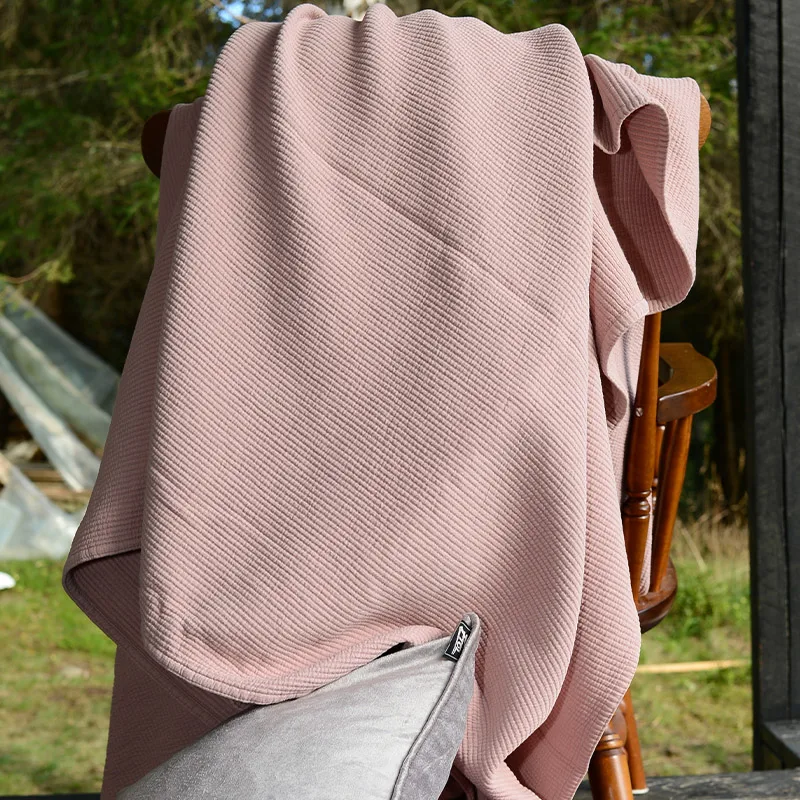 Stripe sprei stonewashed katoen 180x260, Dusty rose Etol Design