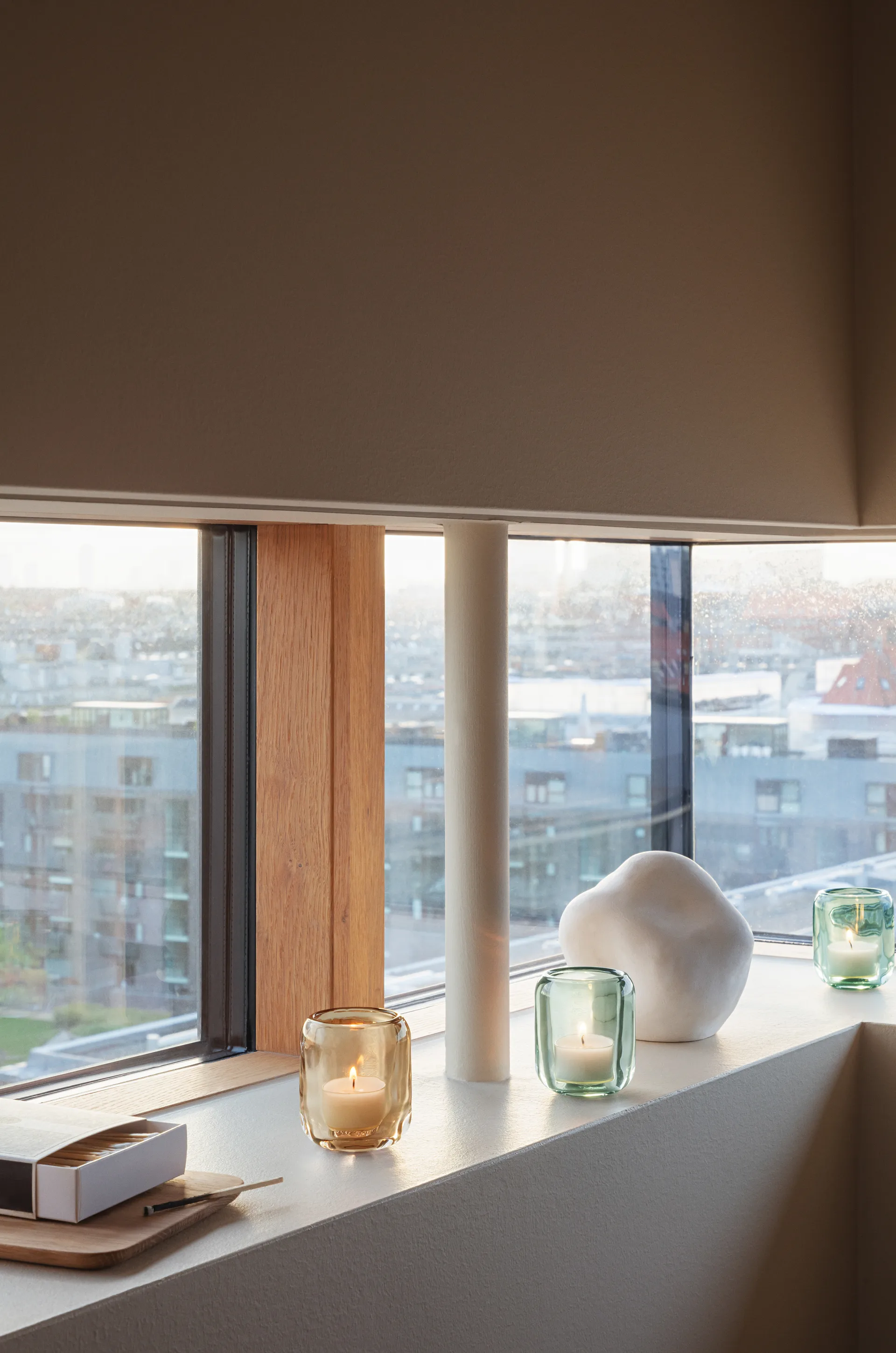 Acorn waxinelichtjeshouder 2-pack, Leaf green Eva Solo