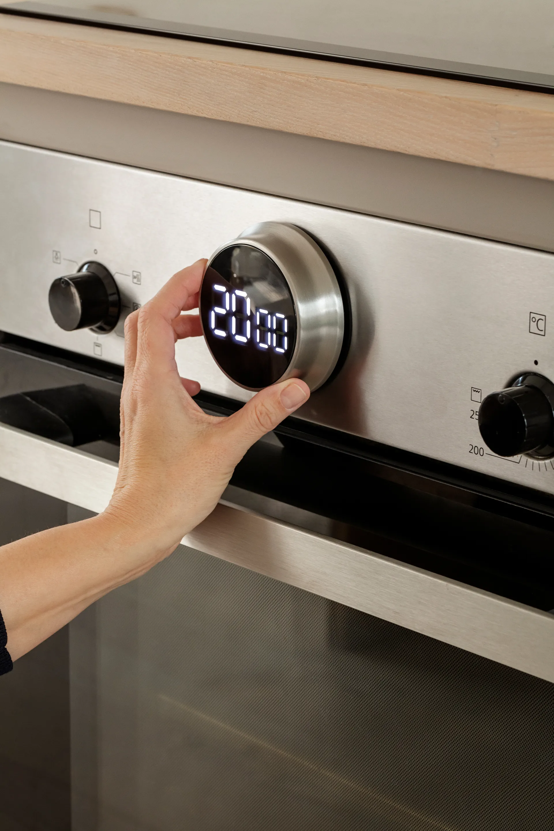 Eva Solo magnetische timer, Geborsteld staal Eva Solo