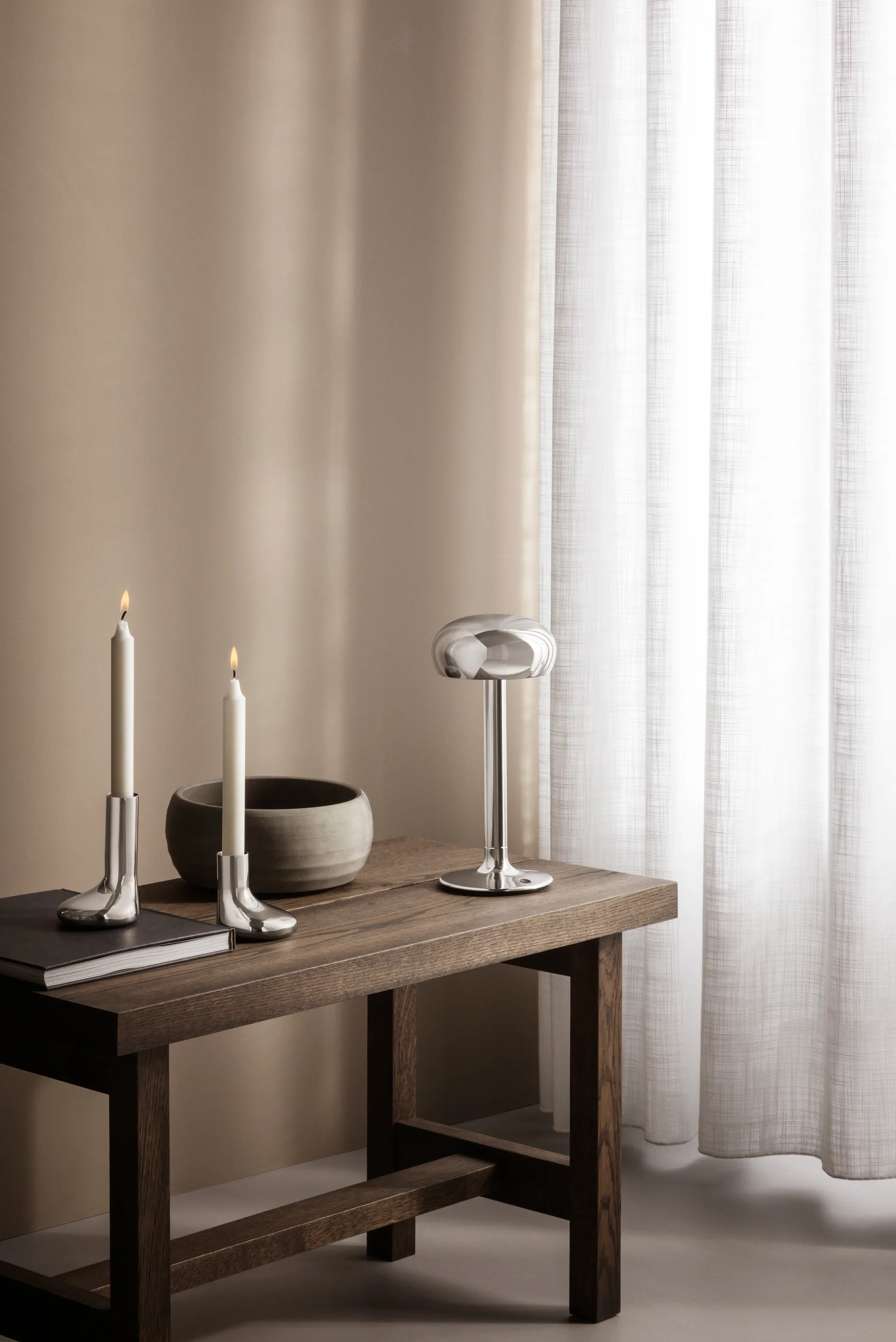 Eva Solo Mellow kandelaar 17 cm, Zilverkleurig Eva Solo