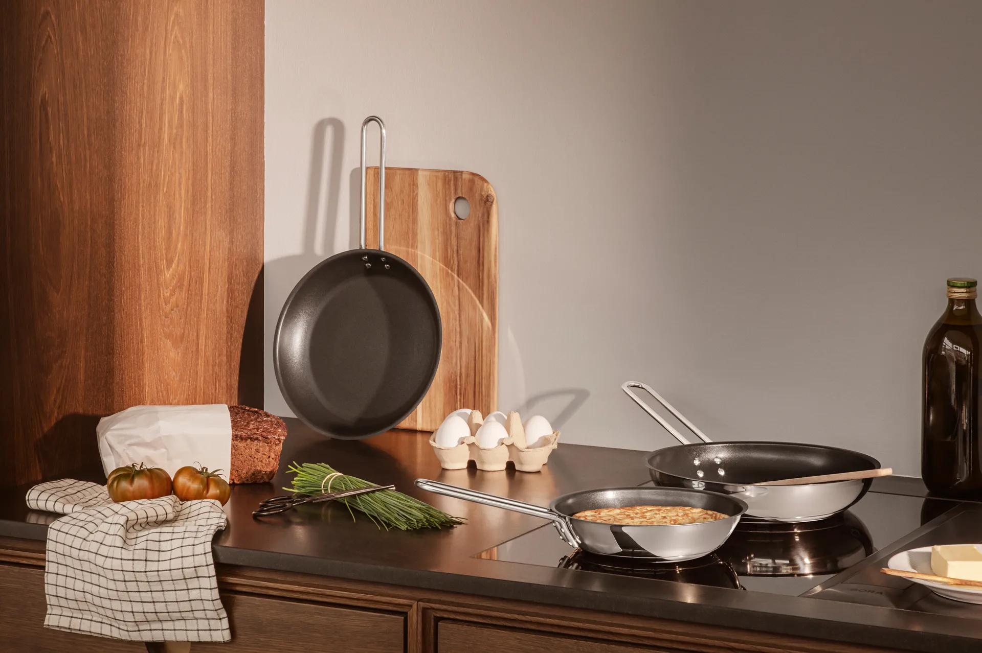 Eva Trio RVS Slip-Let koekenpan, 24 cm Eva Solo