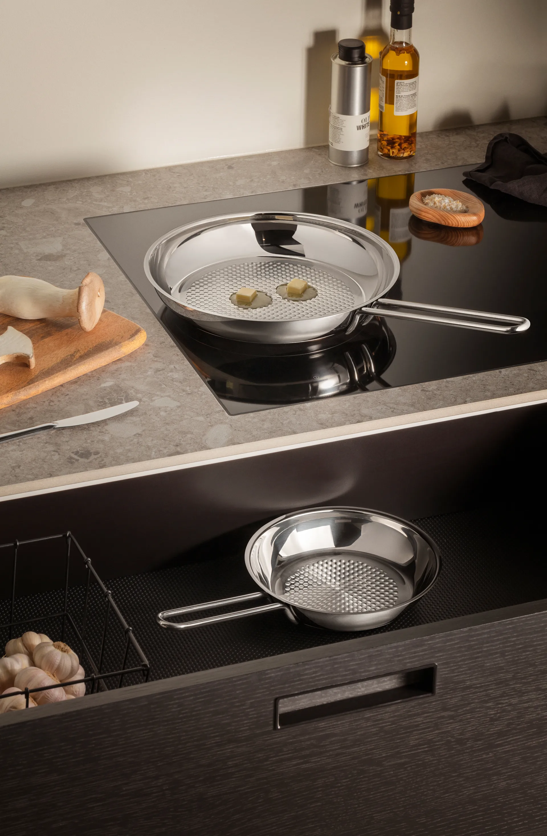 Eva Trio Stainless Steel Honeycomb koekenpan, 28 cm Eva Solo