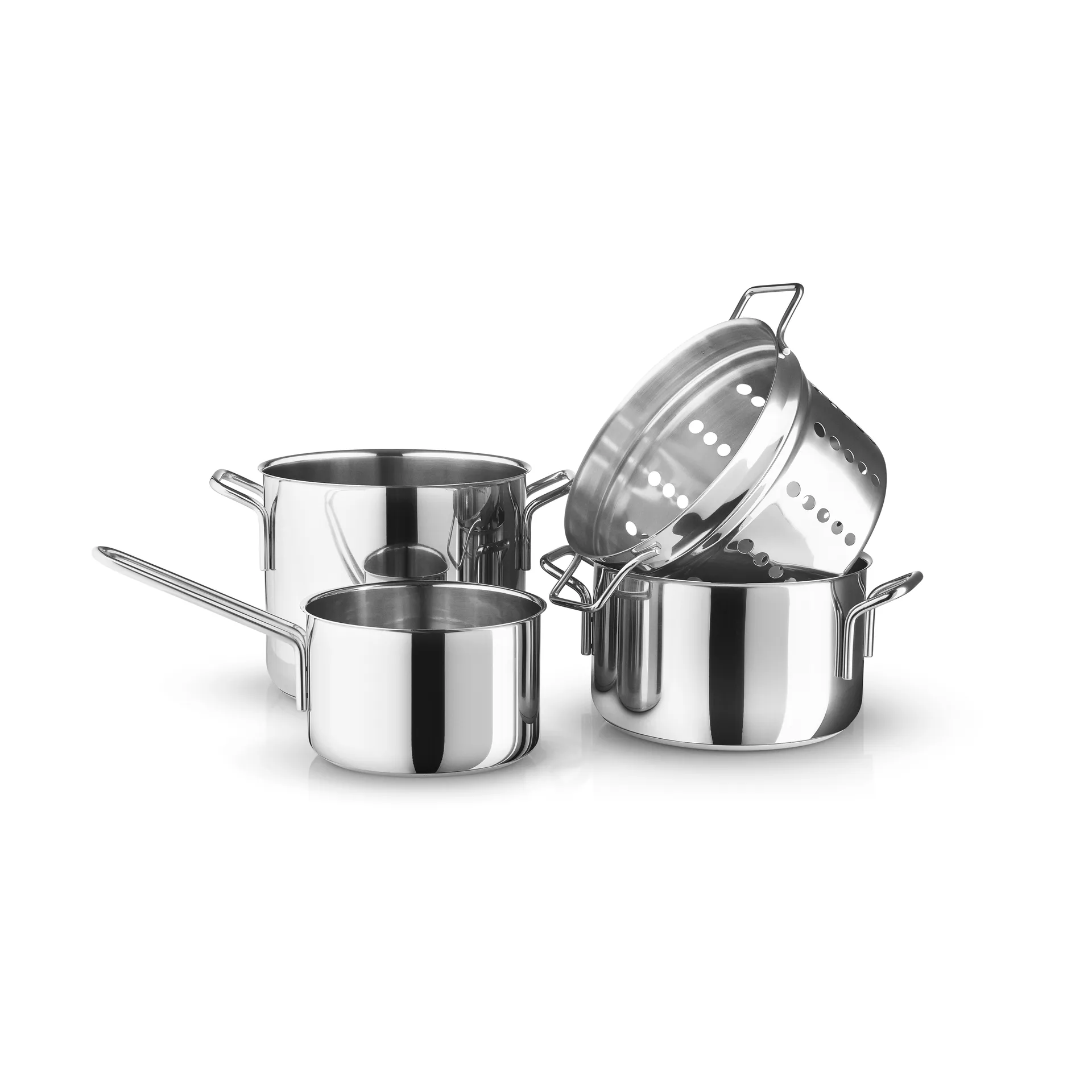 Eva Trio Stainless Steel pannenset 4-delig, Roestvrij staal Eva Solo