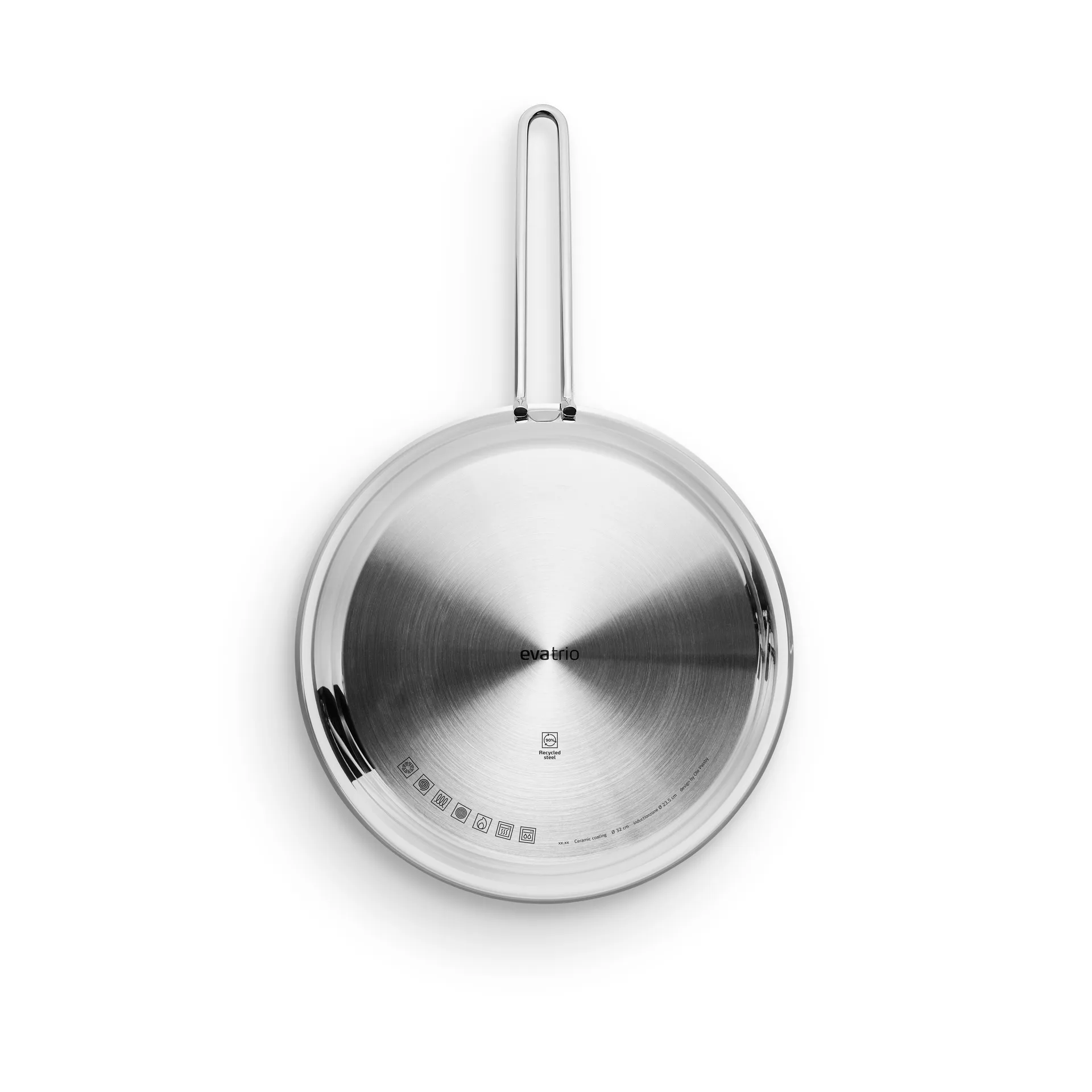 Eva Trio Stainless Steel Slip-Let keramische koekenpan, 32 cm Eva Solo