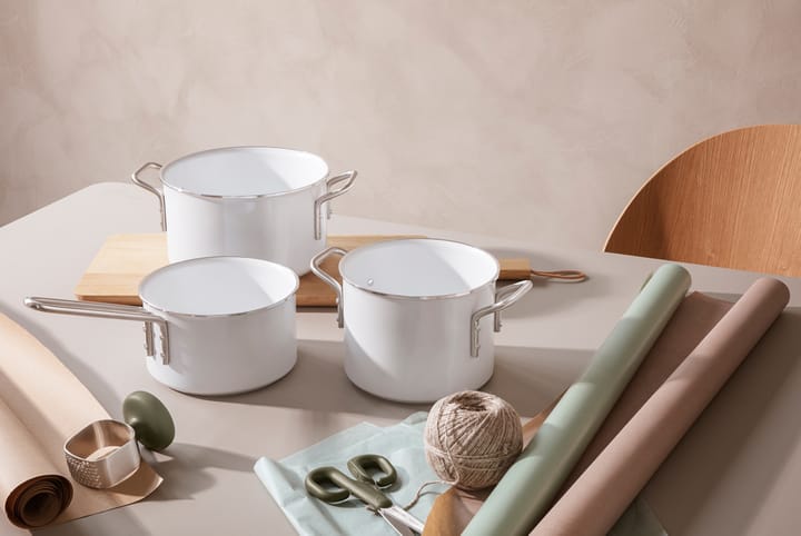 Eva Trio White Line Slip-Let keramische pan, 1,1 L Eva Solo
