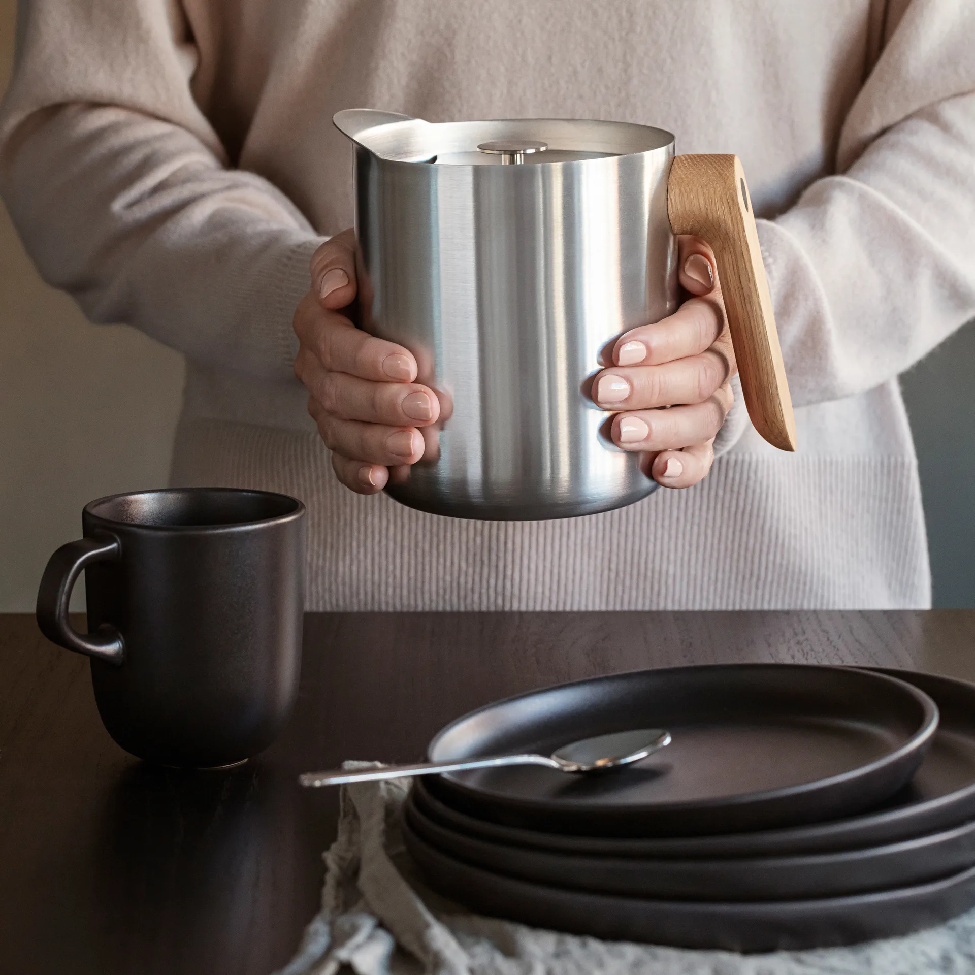 Nordic Kitchen cafetière voor thee, Roestvrij staal Eva Solo