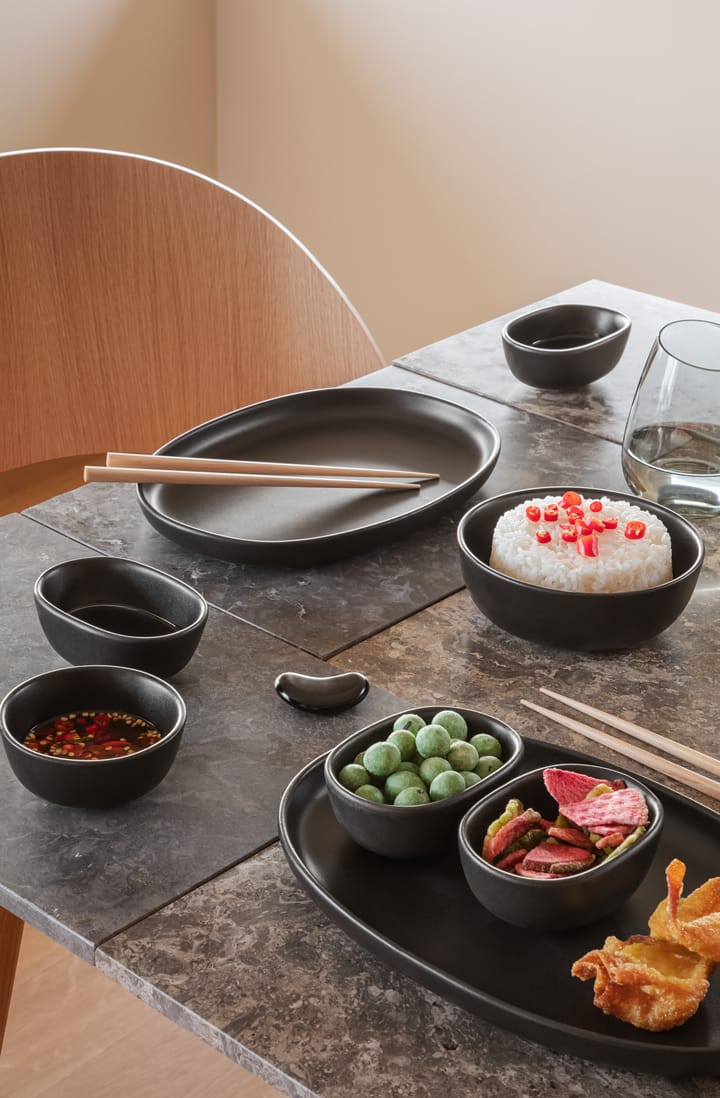 Nordic kitchen ovaal bord 18,5x26 cm, Zwart Eva Solo