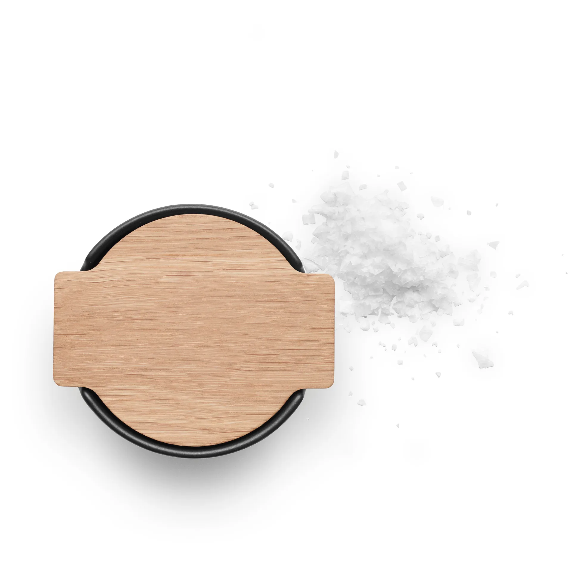 Nordic Kitchen zoutpot met deksel, Zwart Eva Solo