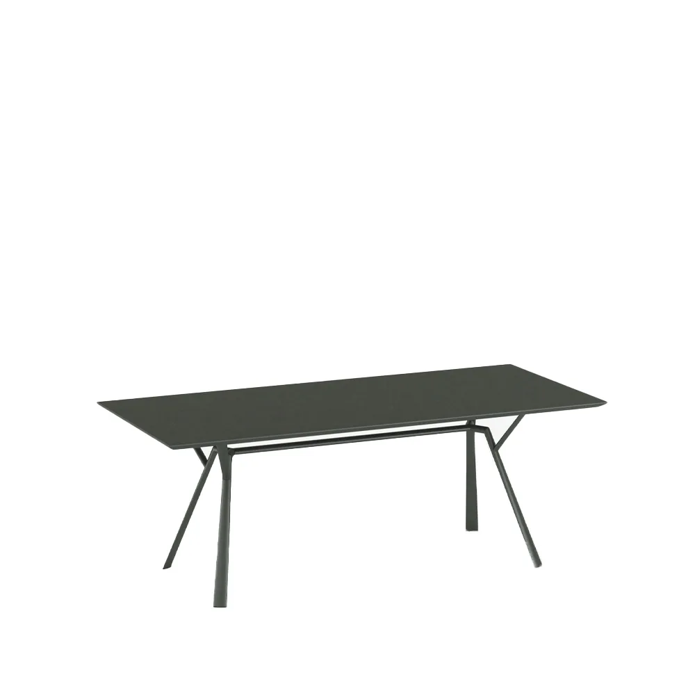 Radice Quadra tafel, metallic grey, 90x200 cm Fast