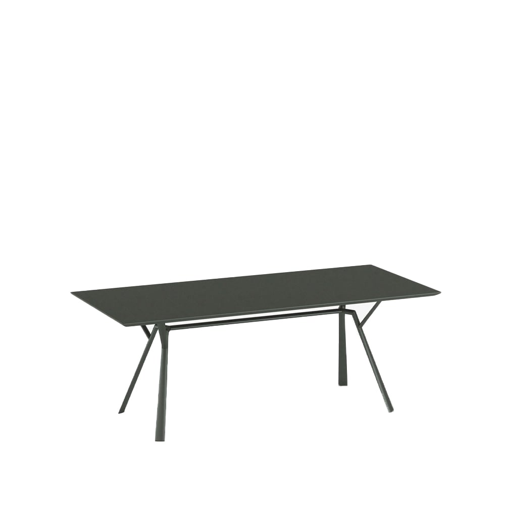Fast Radice Quadra tafel metallic grey, 90x200 cm