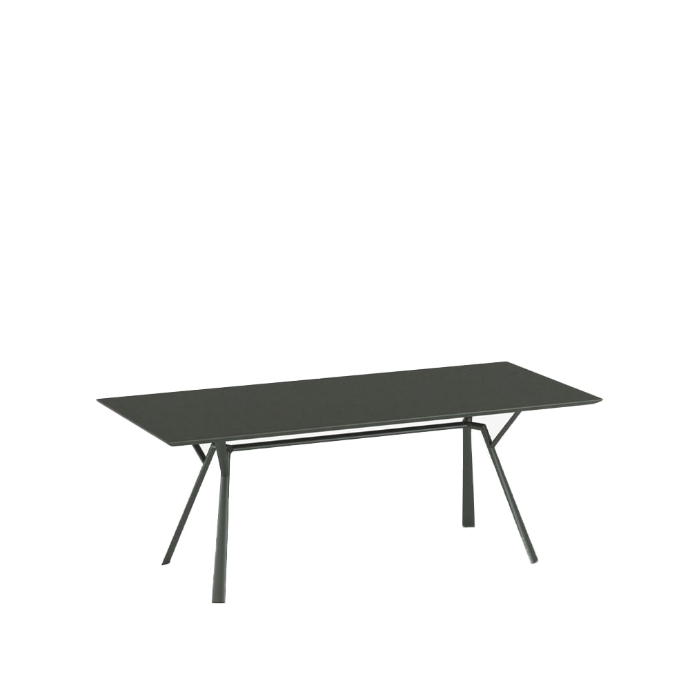 Fast Radice Quadra tafel metallic grey, 90x200 cm | Scandinavisch Interieur | Tuintafels | Grijs