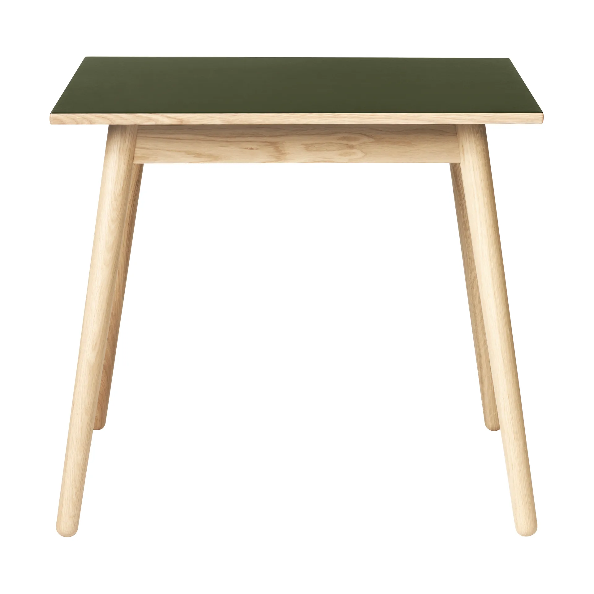 C35A eettafel 82x82 cm, Olive linoleum-oak nature waterbased laquer FDB Møbler