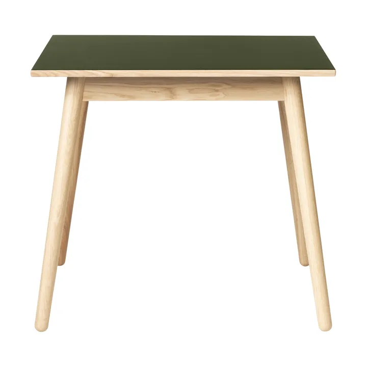 C35A eettafel 82x82 cm - Olive linoleum-oak nature waterbased laquer - FDB Møbler
