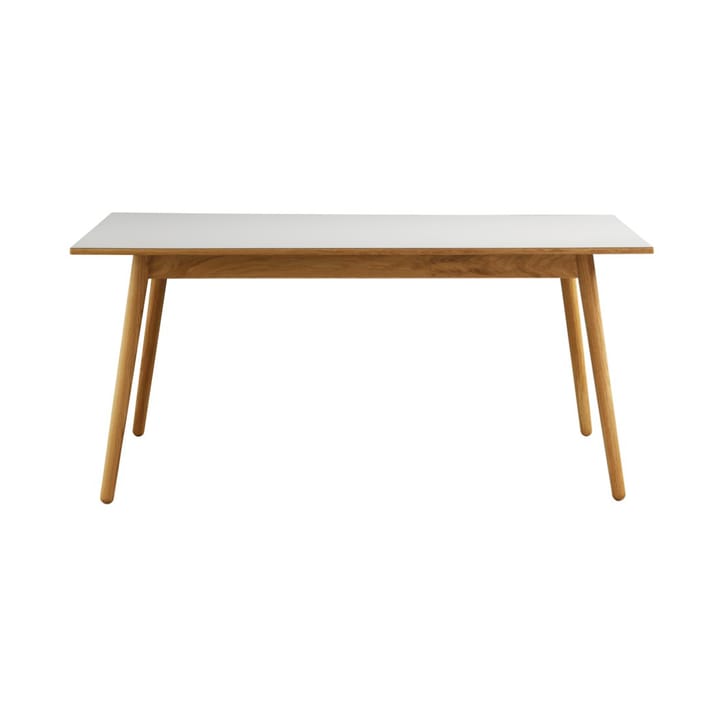 C35B eettafel 82x160 cm - Light grey-oak nature lacquered - FDB Møbler