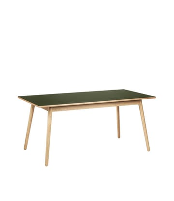 C35B eettafel 82x160 cm - Olive green-oak nature lacquered - FDB Møbler