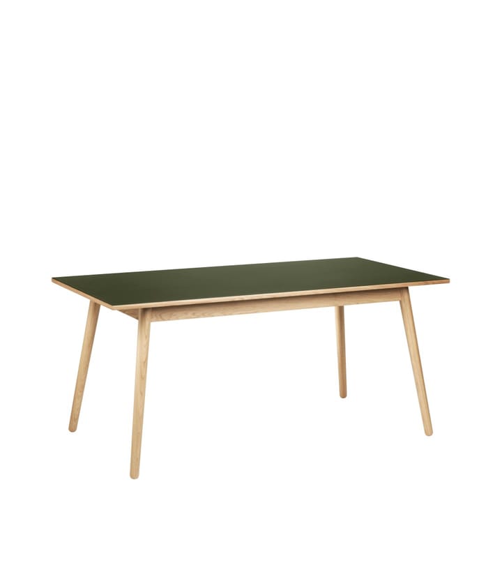 C35B eettafel 82x160 cm, Olive green-oak nature lacquered FDB Møbler