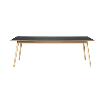 C35C eettafel 95x220 cm - Dark grey-oak nature lacquered - FDB Møbler