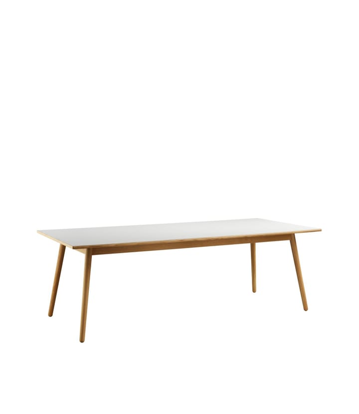 C35C eettafel 95x220 cm, Light grey-oak nature lacquered FDB Møbler