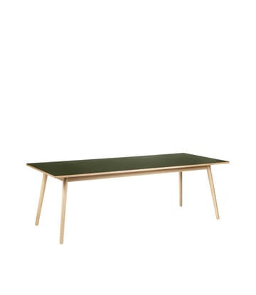 C35C eettafel 95x220 cm - Olive green-oak nature lacquered - FDB Møbler