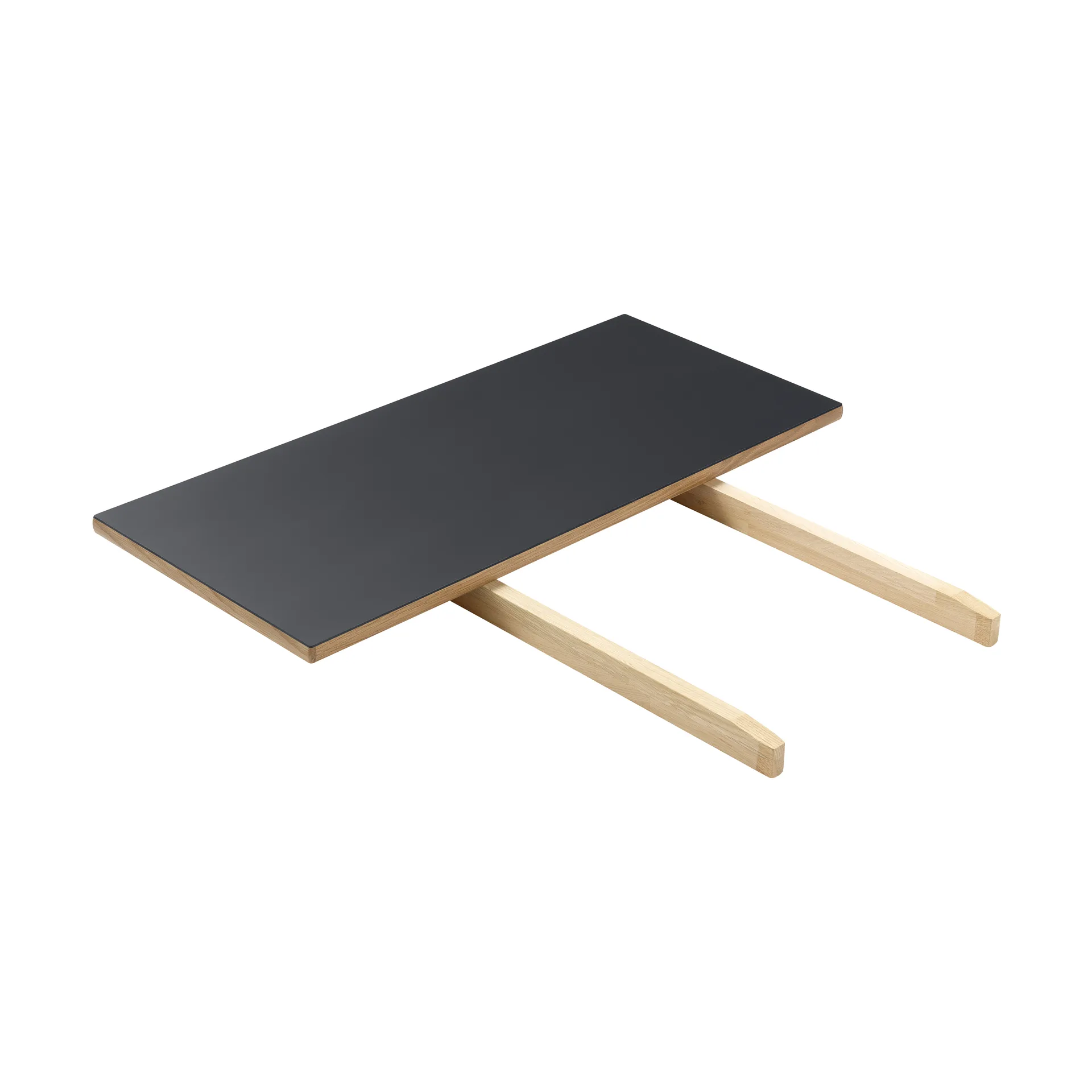 C35L inlegblad 82x37 cm, Black linoleum-oak nature waterbased laquer FDB Møbler