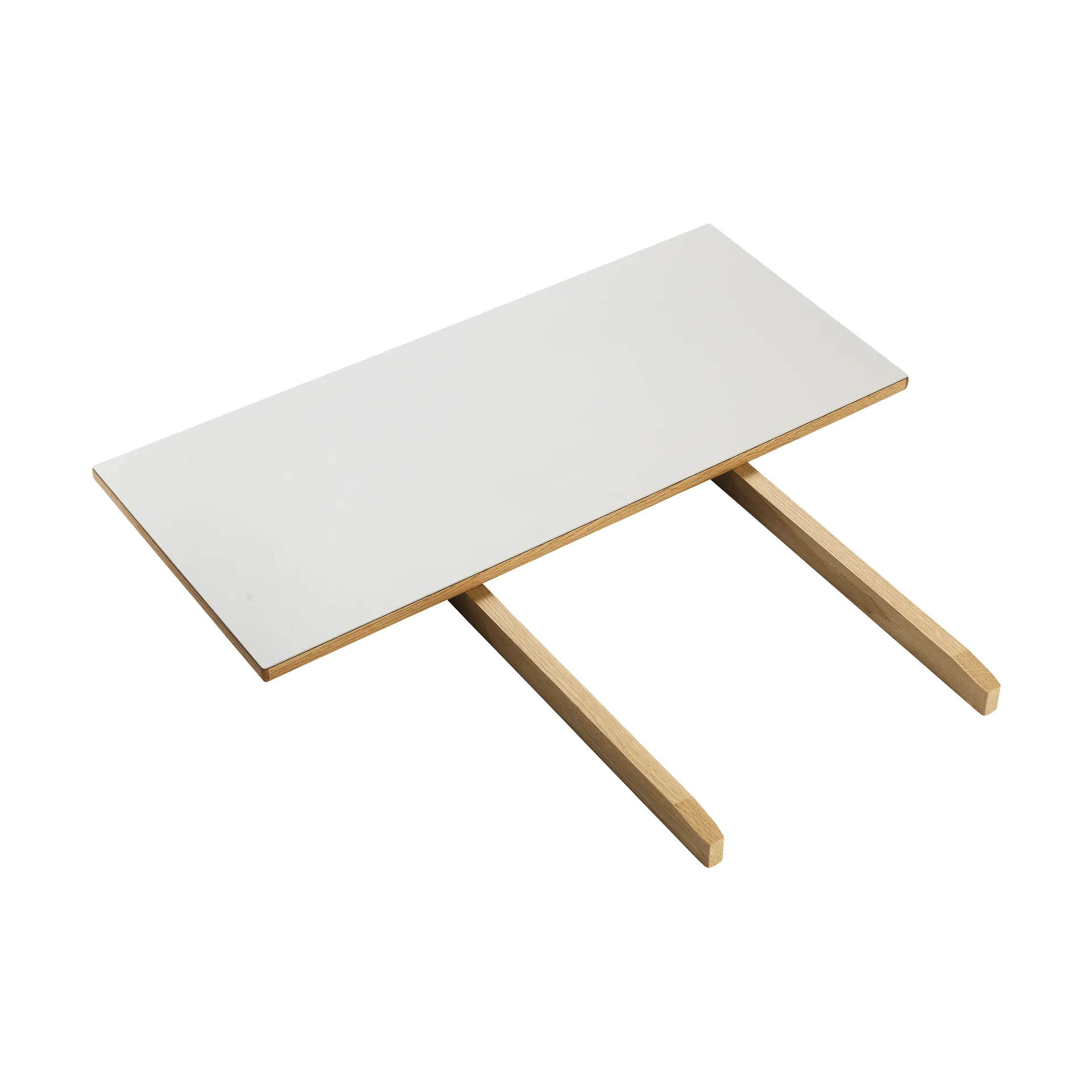 C35L inlegblad 82x37 cm, Light grey linoleum-oak nature waterbased laquer FDB Møbler