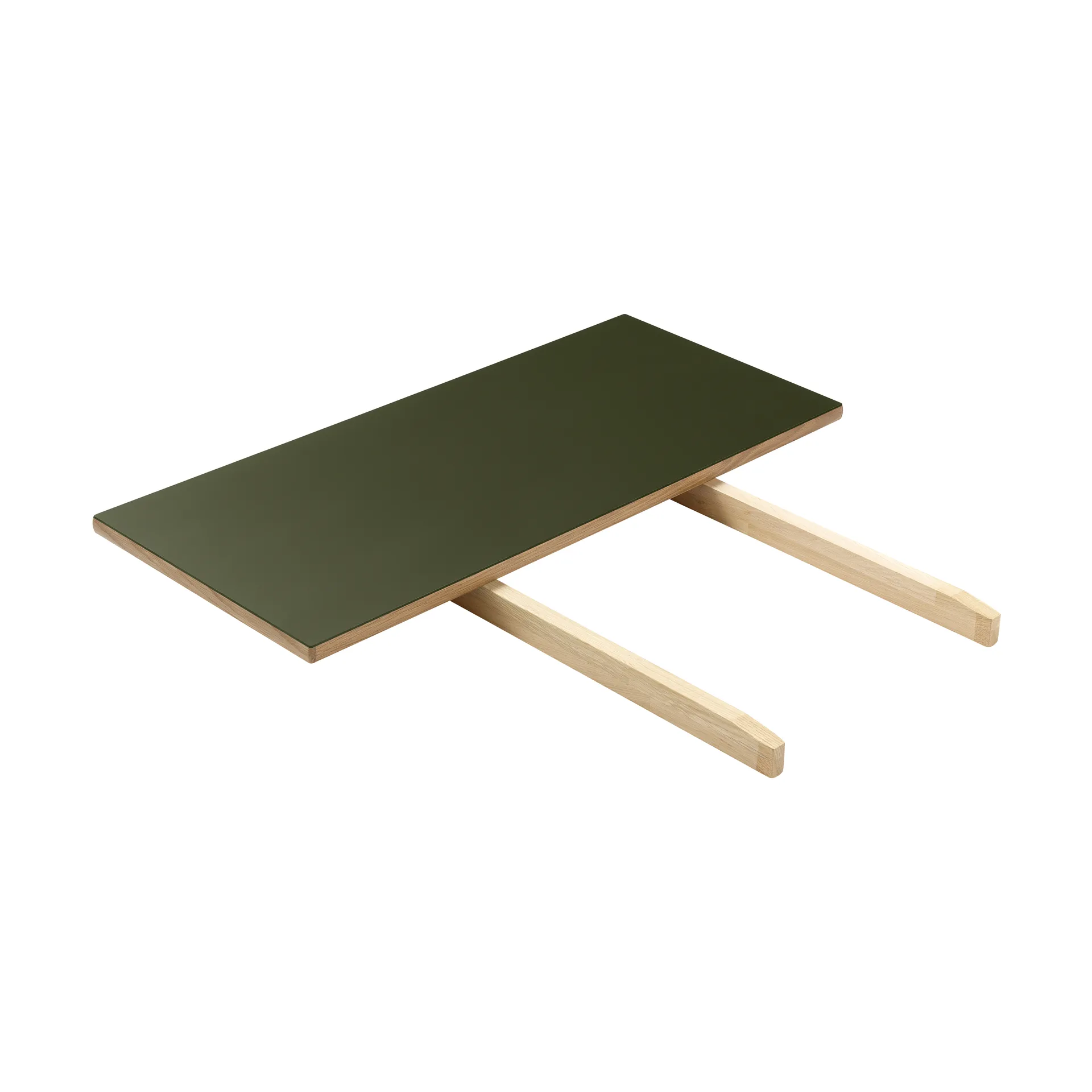 C35L inlegblad 82x37 cm, Olive linoleum-oak nature waterbased laquer FDB Møbler