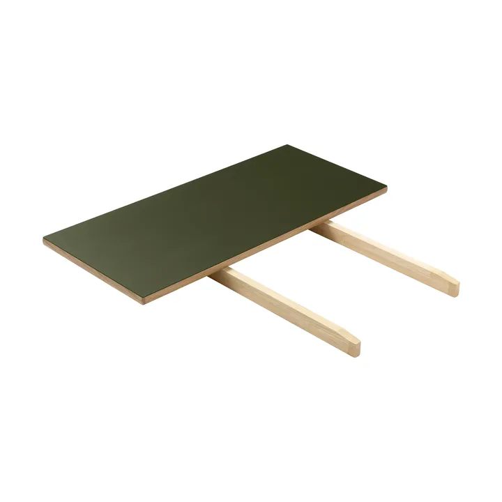 C35L inlegblad 82x37 cm - Olive linoleum-oak nature waterbased laquer - FDB Møbler