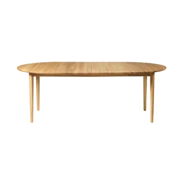 C62E Bjørk eettafel met 2 verlengbladen - Massief eiken geolied - FDB Møbler