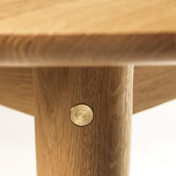 C62E Bjørk eettafel met 2 verlengbladen - Massief eiken geolied - FDB Møbler
