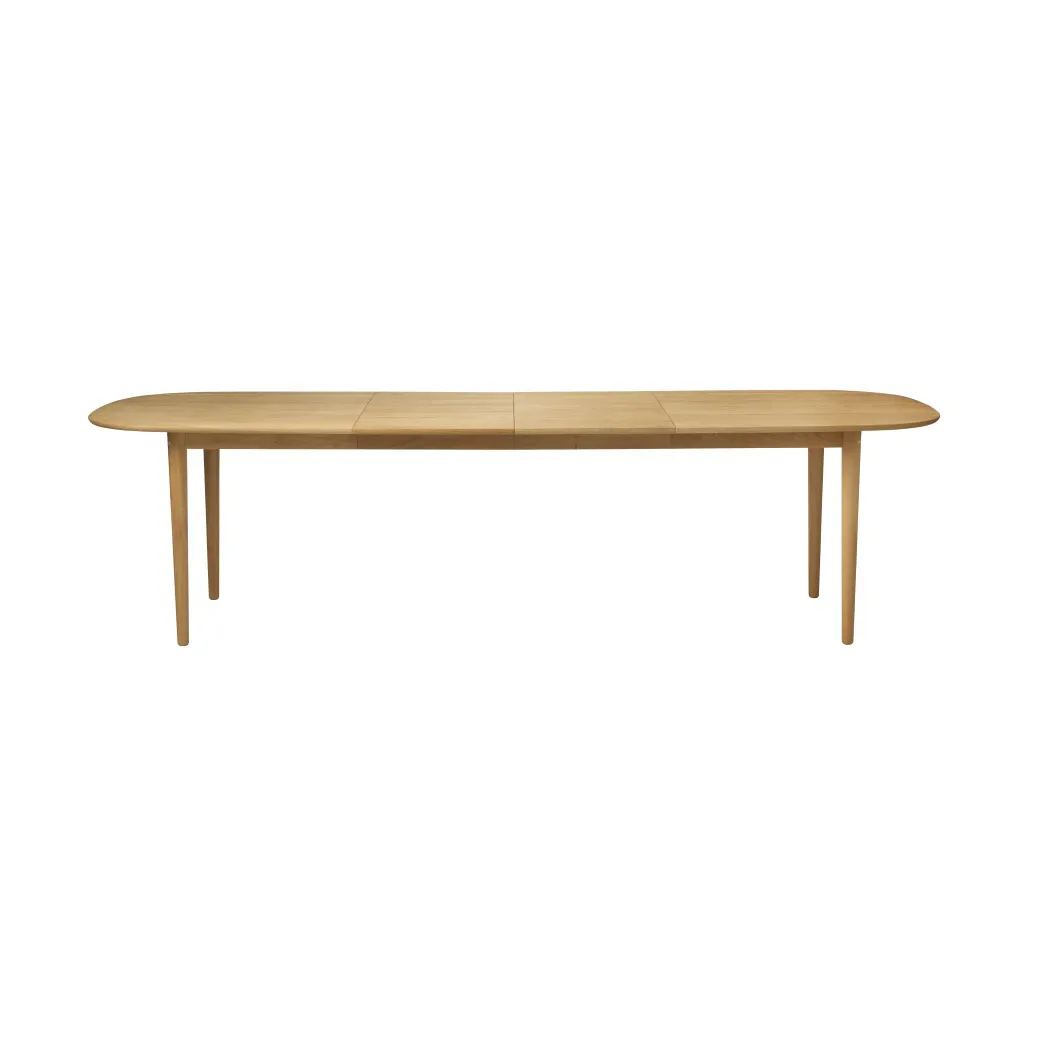 C63E2TIL eettafel met 2 inlegbladen, Oak nature oiled FDB Møbler