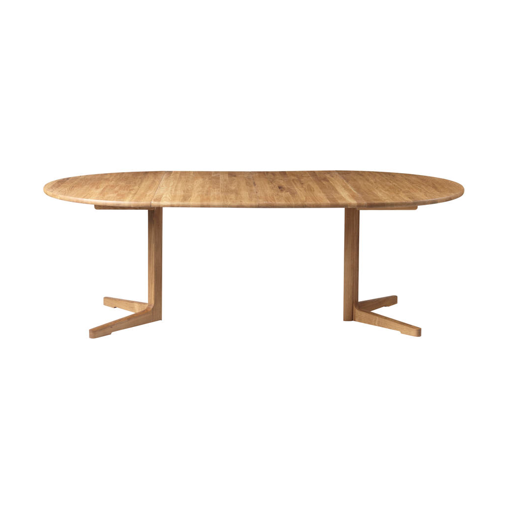 FDB Mobler C69E Ry eettafel met 2 inlegbladen Oak nature oiled