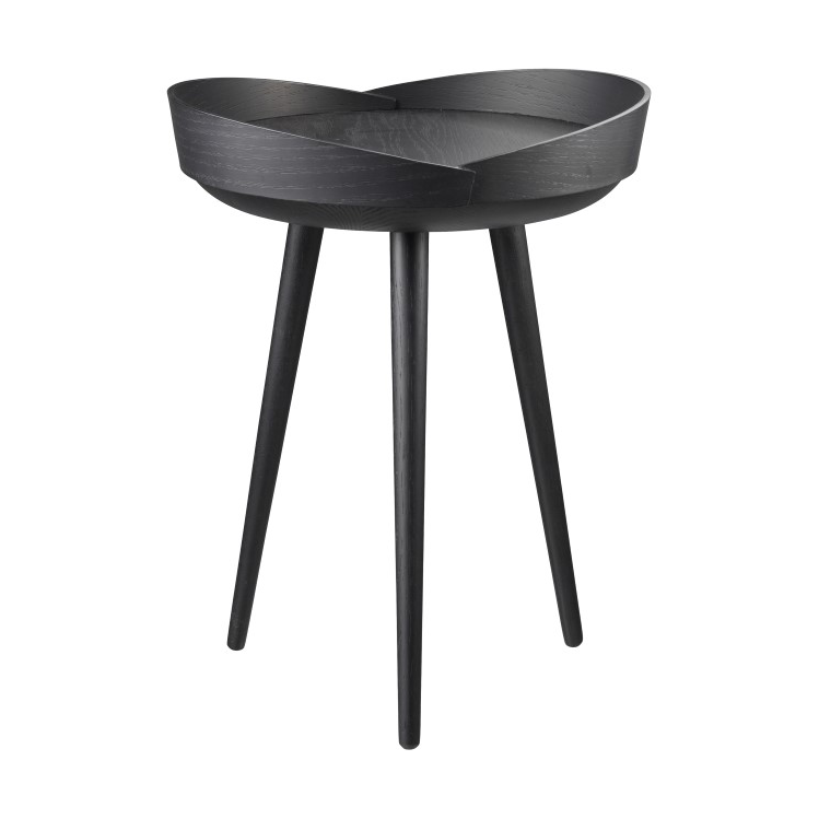 FDB Mobler D106 Bakkedal bijzettafel met dienblad o38 cm Oak black painted