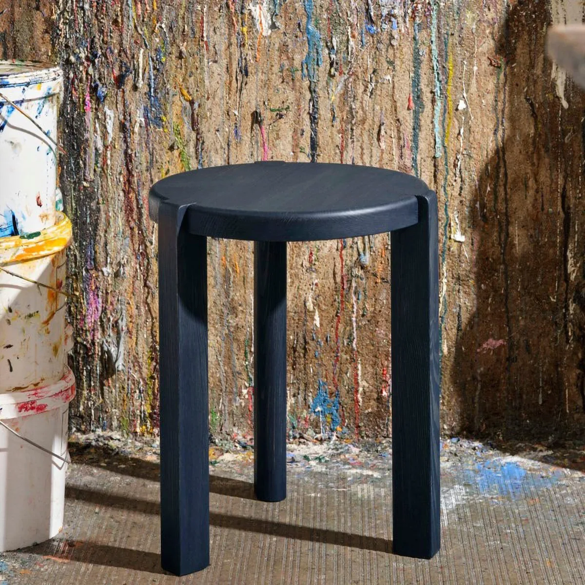 D108 Ragnesminde bijzettafel Ø35 cm, Midnight blue FDB Møbler