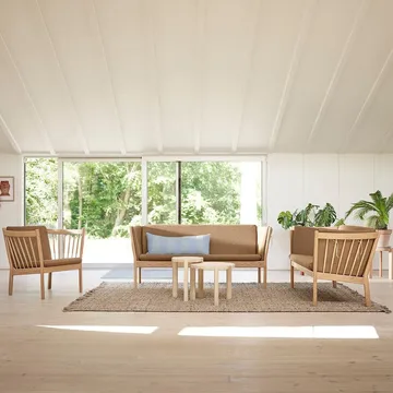 D108 Ragnesminde salontafel Ø48 cm - Grenen onbehandeld - FDB Møbler